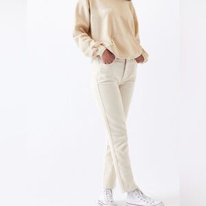 Pacsun Cream Corduroy Mom Jeans